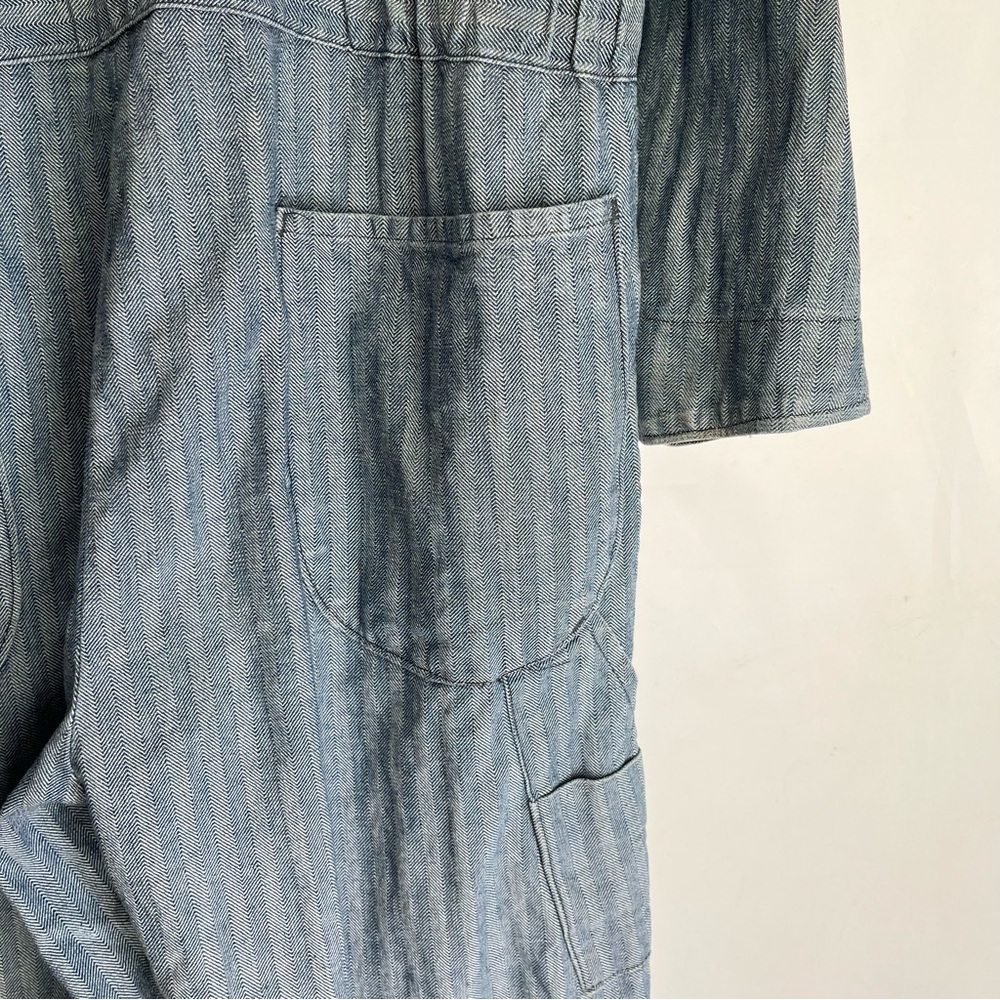 HOST PICK 1960 Railroad Stripe Denim coveralls mechanic workwear jumpsuit 42L - Picture 11 of 16